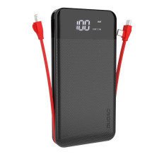 POWERBANK 10000MAH 2A + 3IN1 LIGHNLNING USB-C MICRO USB 3A ČIERNY
