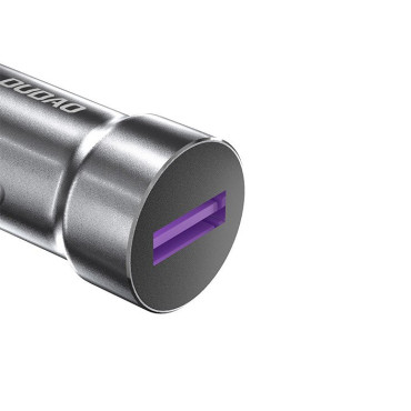 Ātra USB auto lādētājs ligzdu šķiltavas 5a 22.5W QC vooC pelēks