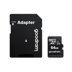 Microcard 64GB Micro SD XC UHS-I klase 10 + SD adapteris