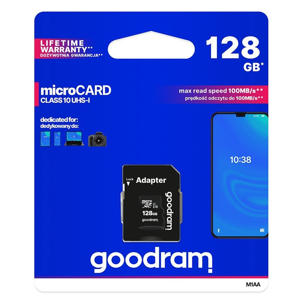 MicroCard 128GB Micro SD XC UHS-I trieda 10 + SD adaptér