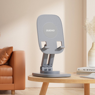 Stand pieghevole del supporto telescopico sul tablet del telefono F5XS grigio