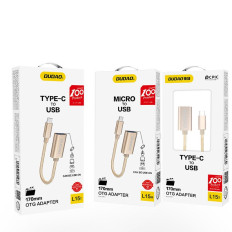 Adapter Adapter OTG kabel iz USB na mikro USB sivi