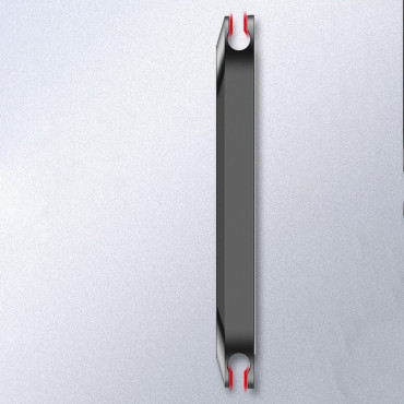Self-adhesive car magnetic handle on black dashboard