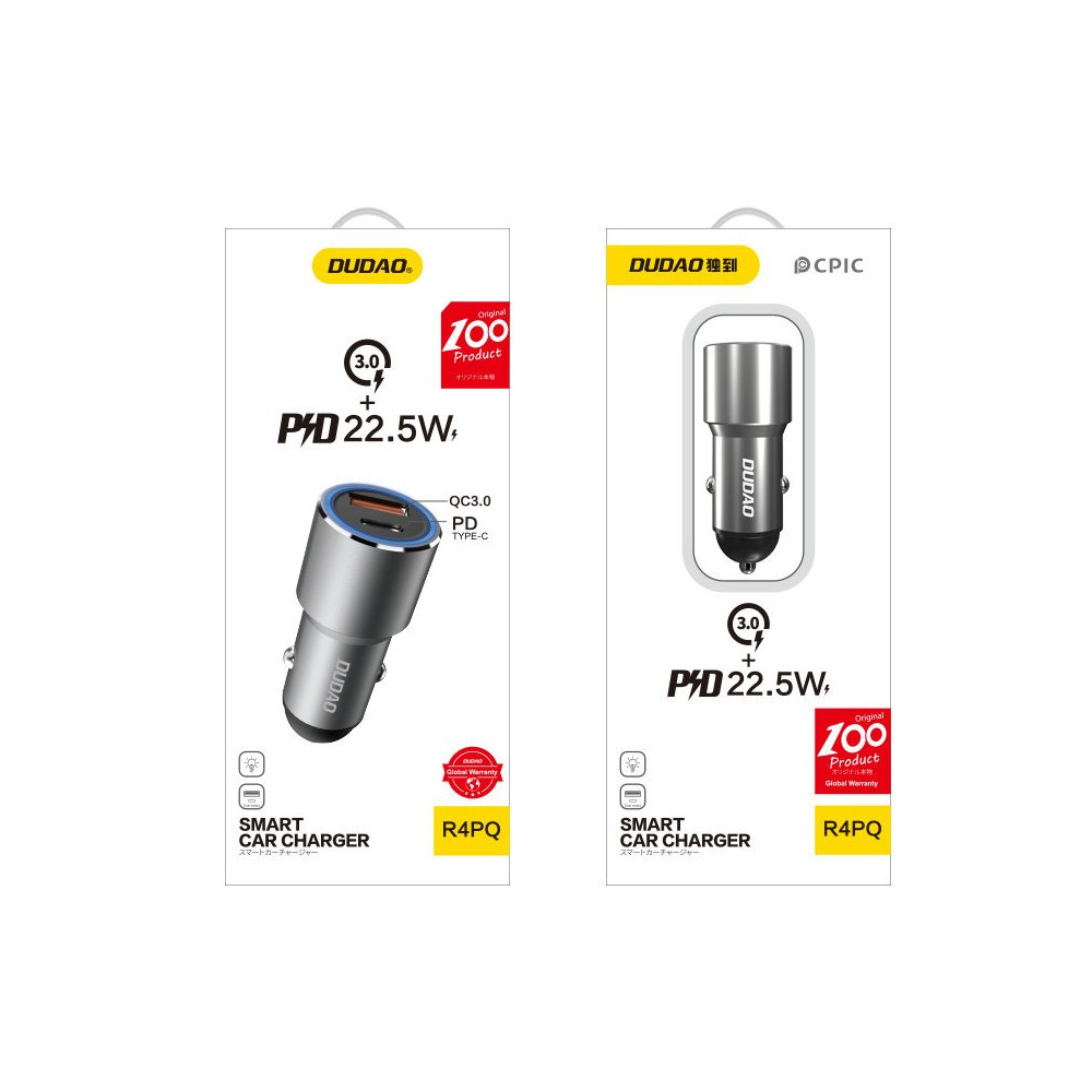 USB USB-C PD QC 22,5W GRAY AUTHER