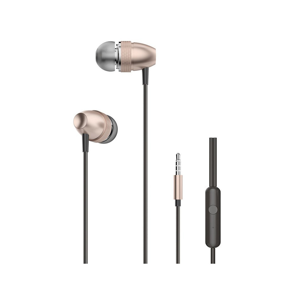 Casque d'encadrement casque avec un connecteur de 3,5 mm Mini Jack Gold