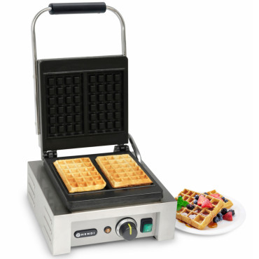 Waffle profissional para 2 waffles retangulares 1.5KW - Hendi 212103