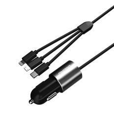 3In1 USB nabíječka + vestavěný blesk USB-C Micro USB Black Black