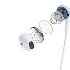 Brezžične slušalke Bluetooth v ušesih Magnetna bela