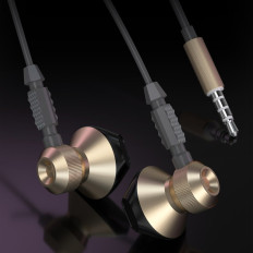 Kovinske žične slušalke 3,5 mm Mini Jack Gray