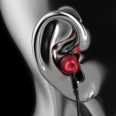Metal Wired Earphones 3,5 mm Mini Jack Grå