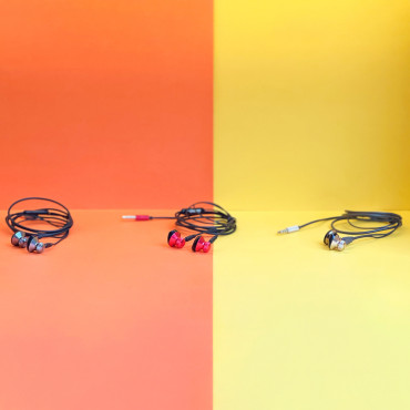 Kovová kabelová sluchátka 3,5 mm mini Jack šedá