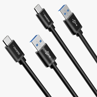 Kabeļu USB kabelis - USB tips C Super Fast Charge 1 m melns
