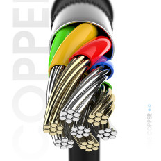 Kabeļu USB kabelis - USB tips C Super Fast Charge 1 m melns