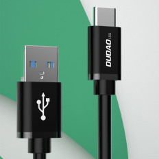 Kabeļu USB kabelis - USB tips C Super Fast Charge 1 m melns