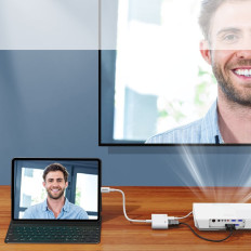 Adapter-sovitin iPhonen salaman kanssa HDMI Fullhd + Salama White