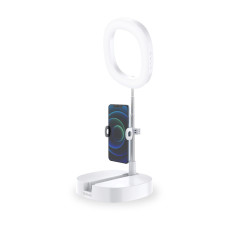 Komplet Tripod + LED Ring Flash svetilke za snemanje YouTube Filmi Tiktok White