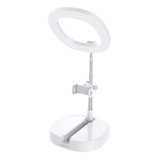 Komplet Tripod + LED Ring Flash svetilke za snemanje YouTube Filmi Tiktok White