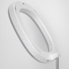 Conjunto de trípode + lámpara de flash anillo LED para grabar películas de YouTube Tiktok White