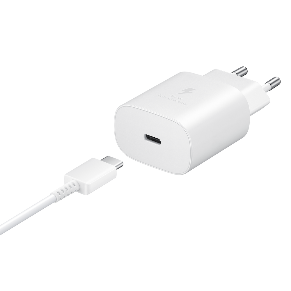 2in1 Carregador de rede 25W + cabo de cabo USB-C 1M
