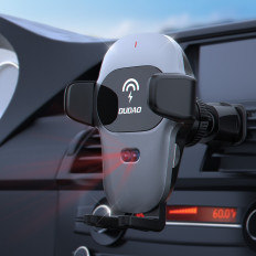Držalo za avtomobile s Qi 15W Sivi Wireless Charger