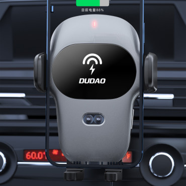 Držalo za avtomobile s Qi 15W Sivi Wireless Charger