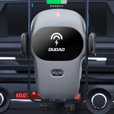 Držalo za avtomobile s Qi 15W Sivi Wireless Charger