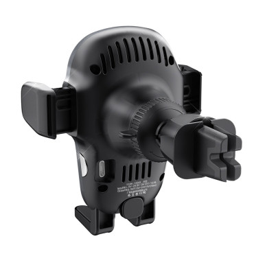 Autohouder met QI 15W Grijze draadloze oplader