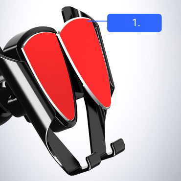 Car holder for telephone Universal gravity dark gray