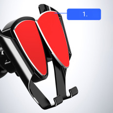 Car holder for telephone Universal gravity dark gray