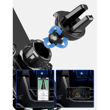 Car holder for telephone Universal gravity dark gray