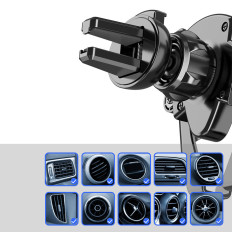 Car holder for telephone Universal gravity dark gray