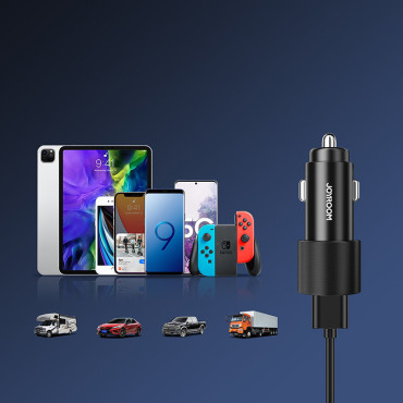 Car 2x USB polnilnik s 24W osvetlitev ozadja črno