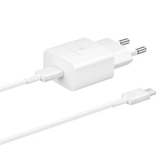 USB-C 15W PD AFC Network Charger + USB-C Kabel Hvid
