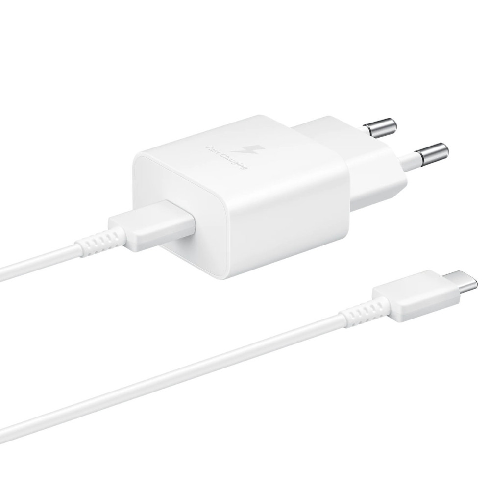 Carregador de rede USB-C 15W PD AFC + cabo de cabo USB-C