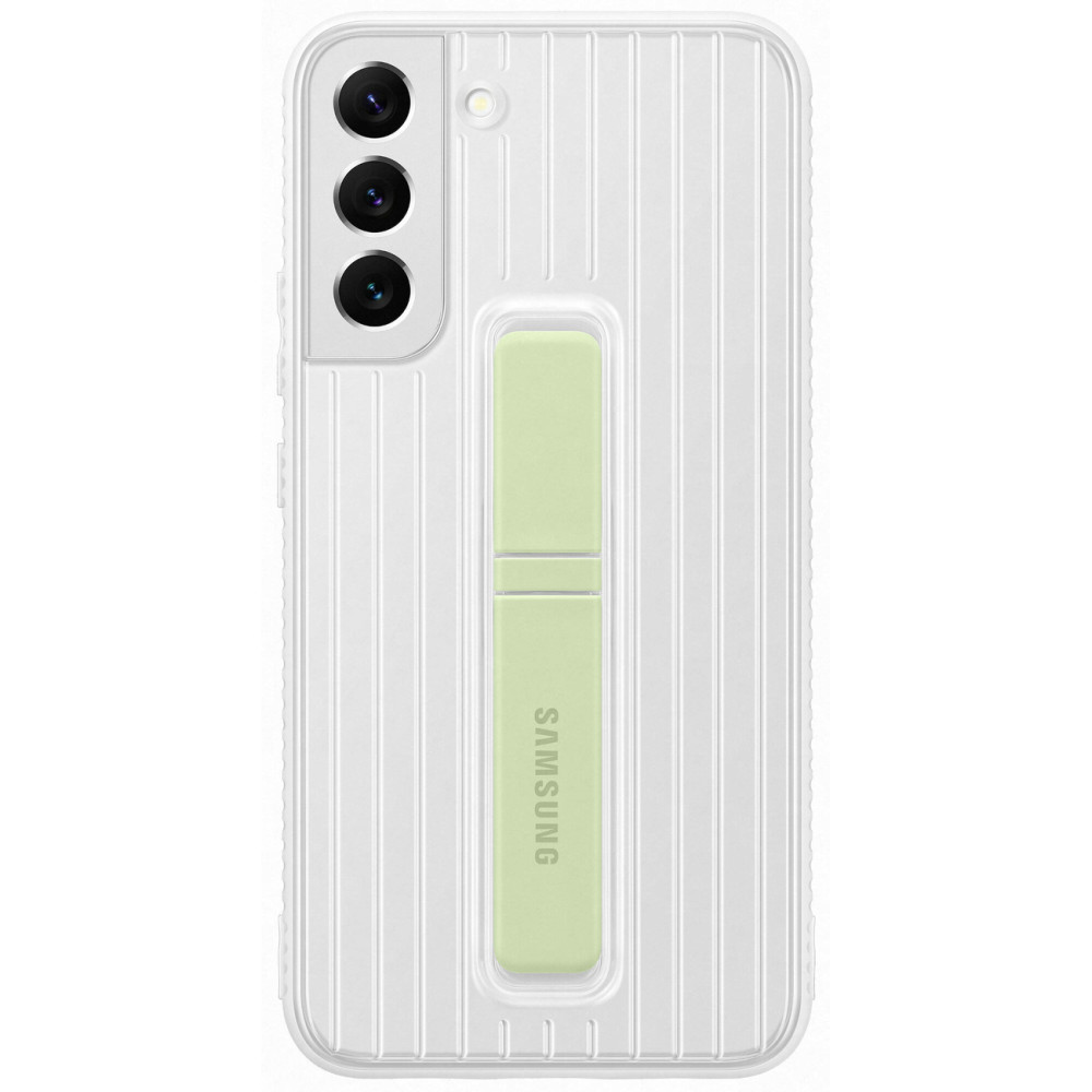 Tapaus jalustalla Galaxy S22 suojavaippaus Comeri White
