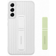 Tapaus jalustalla Galaxy S22 suojavaippaus Comeri White