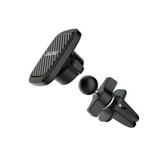 Magnētiskā auto rokturis uz F8H telefona uz melna ventilācijas režģa