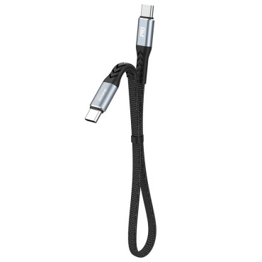 Kabel platt tråd tinking USB-C - USB-C L10C PD 100W 23cm Svart