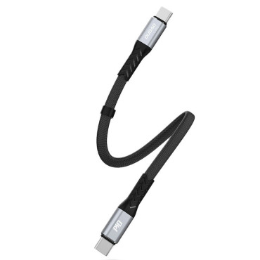 Kabel-Flachdraht-Tinking USB-C - USB-C L10C PD 100W 23cm schwarz