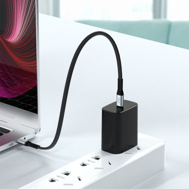 Kabel-Flachdraht-Tinking USB-C - USB-C L10C PD 100W 23cm schwarz