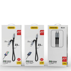 Kabel-Flachdraht-Tinking USB-C - USB-C L10C PD 100W 23cm schwarz