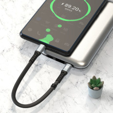 Kabel-Flachdraht-Tinking USB-C - USB-C L10C PD 100W 23cm schwarz