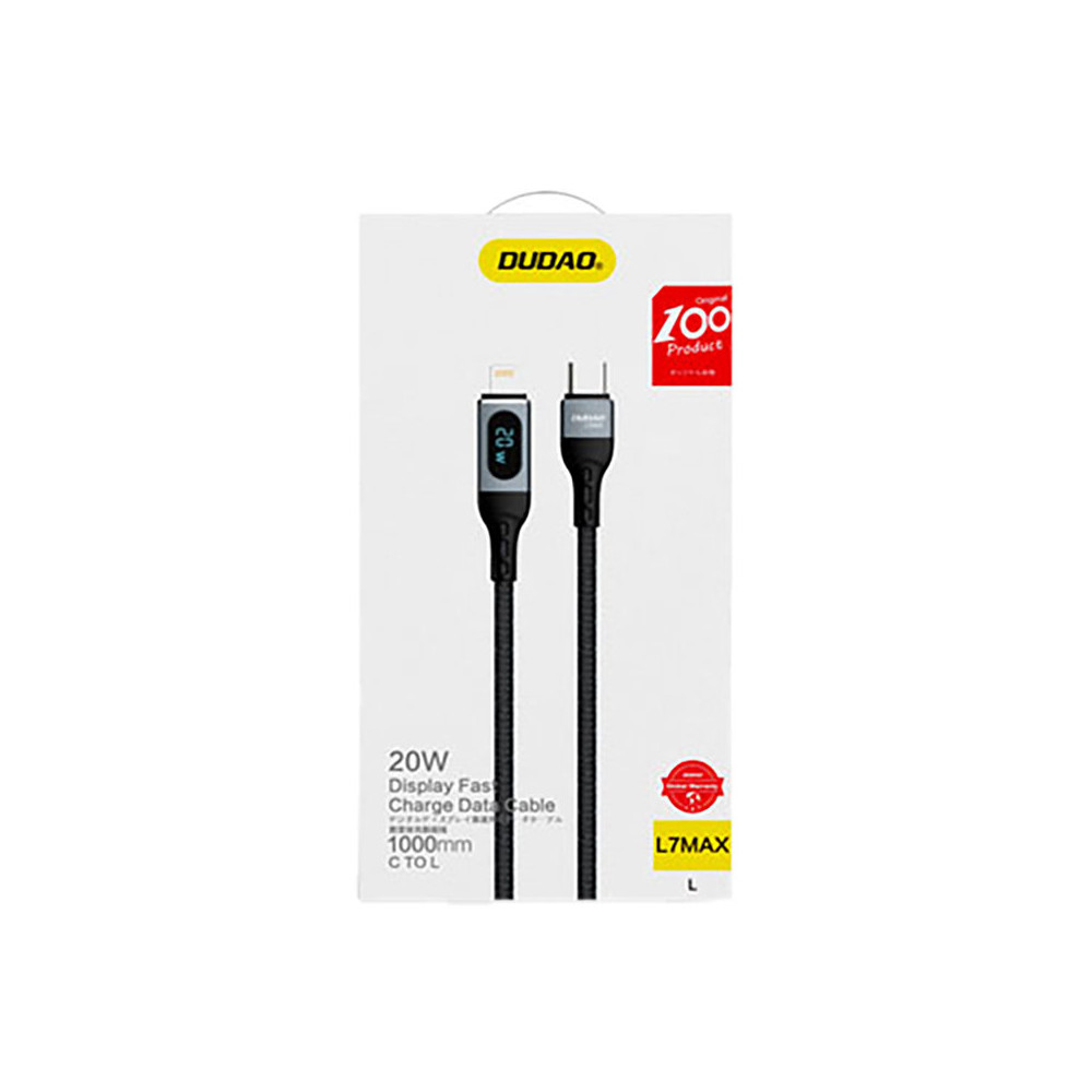 Cavo via cavo per iPhone per Quick USB-C - Lightning PD 20W 1M nero