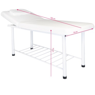 Lettino da massaggio 812 Basic bianco — vista laterale