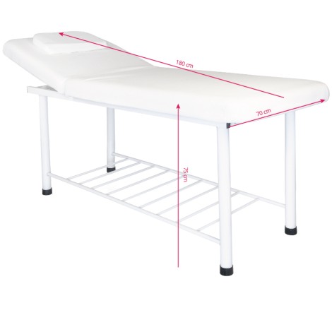 Massagebank 812 Basic Wit — zijaanzicht