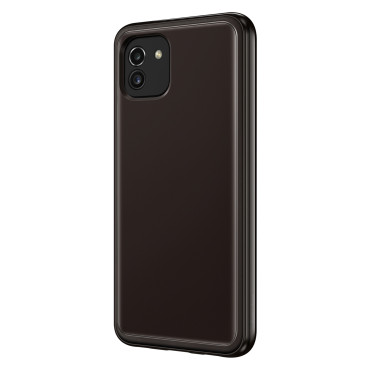 Case Galaxy A03 měkký čirý kryt černý Case Galaxy A03 měkký čirý kryt černý