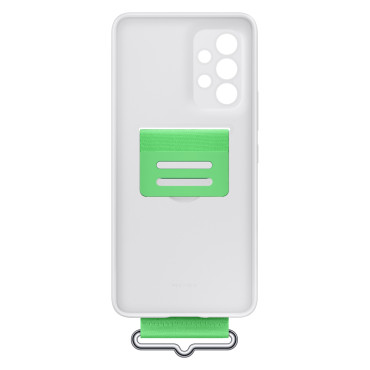 Bolsa de casos con cinturón para galaxia A53 5G Tapa de silicona Blanco