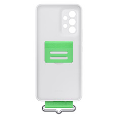 Etui pokrowiec z paskiem do Galaxy A53 5G Strap Silicone Cover biały