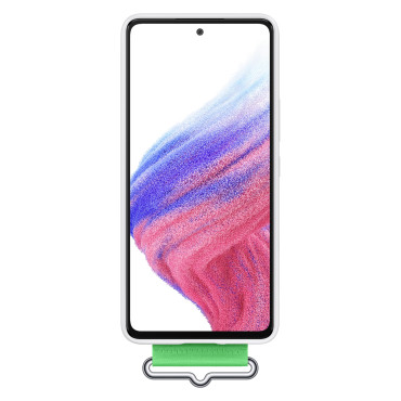 Case maisiņš ar jostu Galaxy A53 5g Strap silikona vāks White
