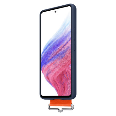 Prípadové puzdro s remeňom pre Galaxy A53 5g popruh silikónový kryt námorníctva